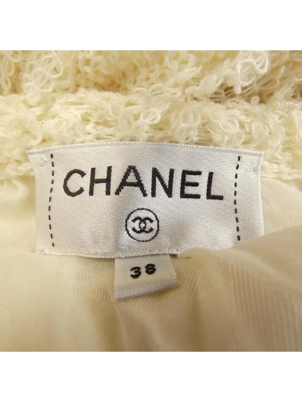 Chanel Collarless Jacket White